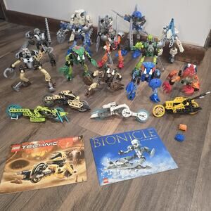 Lego Bionicle Technic Robo Takanuva Rahkshi Pohatu Nuva Bohrok Pahrak Krana Lot